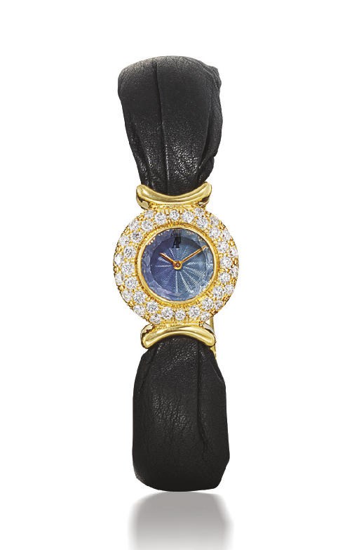 AUDEMARS PIGUET. A LADY'S 18K GOLD AND DIAMOND-SET WRISTWATCH