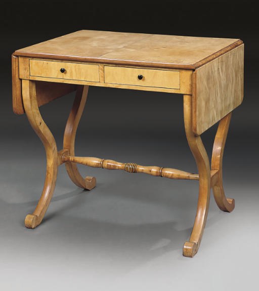 A BIRCH SOFA TABLE