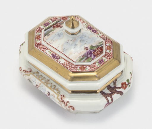 A MEISSEN (KPM) CHINOISERIE SUGAR-BOX AND COVER