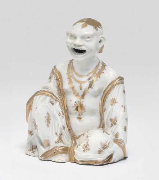 A BÖTTGER SEATED PAGODA FIGURE