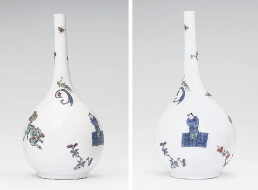 A MEISSEN KAKIEMON SLENDER SAKE-FLASK