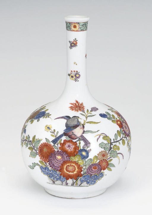 A MEISSEN AUGUSTUS REX BOTTLE-VASE