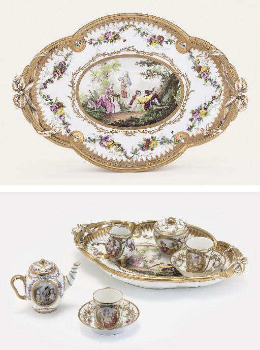 A SEVRES (HARD PASTE) TETE-A-TETE