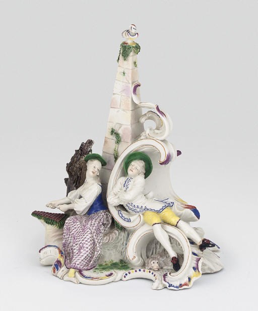A NYMPHENBURG GROUP OF 'THE SLEEPER DISTURBED'