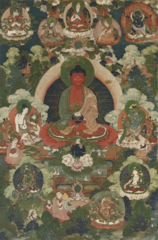 A Tibetan Thangka of Amitayus, 19th century