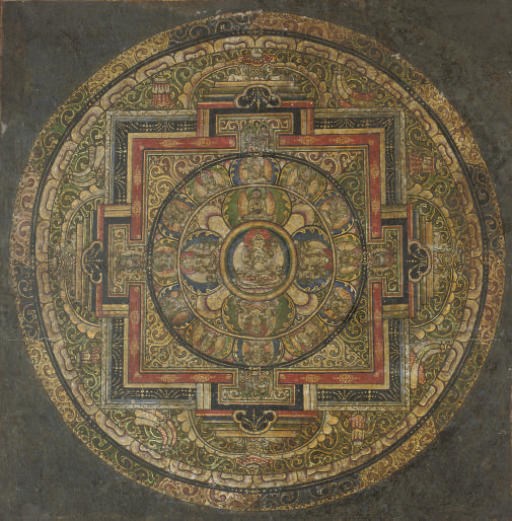 A Tibetan Mandala of Shadaksari Avalokitesvara, 18th Century