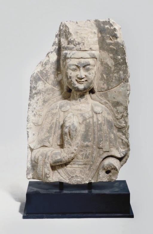 A large Chinese stone fragmentary sculpture, late 20th century