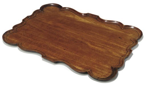 A GEORGE III MAHOGANY TRAY