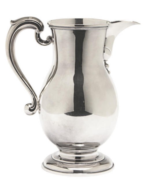 AN ELIZABETH II SILVER WATER PITCHER,