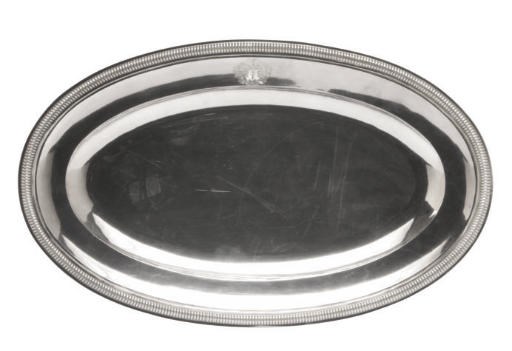 A FRENCH SILVER MEAT PLATTER,