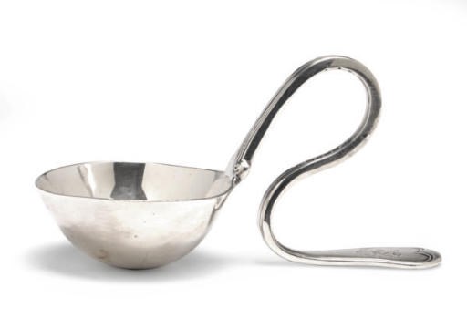 A VICTORIAN SILVER PUNCH LADLE,