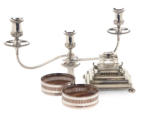 A GROUP OF SILVER AND SILVER-PLATED TABLE ARTICLES,