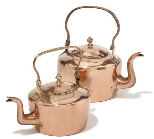A late Victorian copper kettle