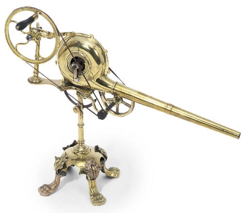 AN ENGLISH BRASS FAN-BELLOWS