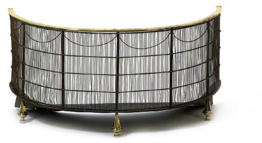 AN ENGLISH STEEL-WIRE FENDER OF BOWED FORM