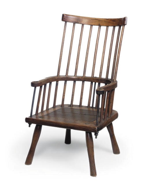 A SCOTTISH STICK BACK WINDSOR ARMCHAIR