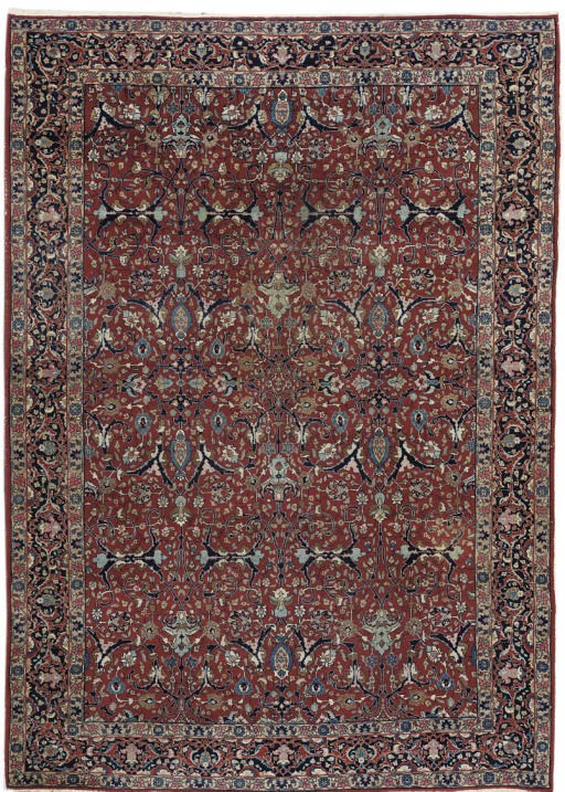 An antique Tabriz carpet