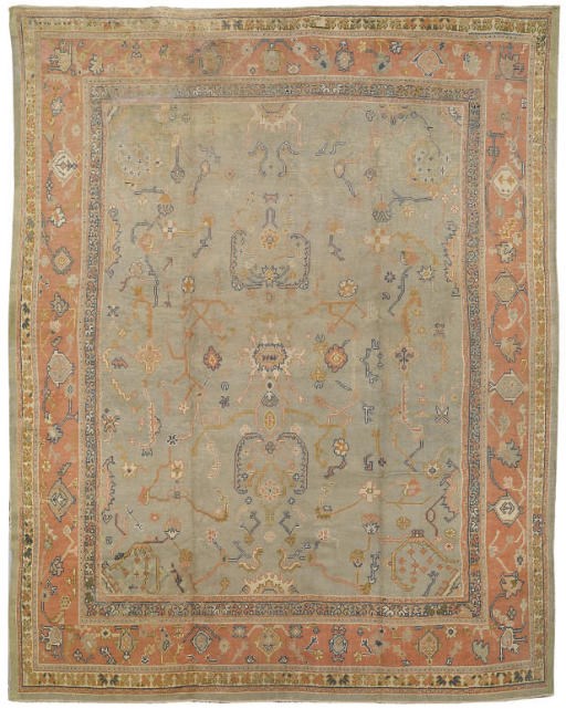 An antique Ghiordes Carpet