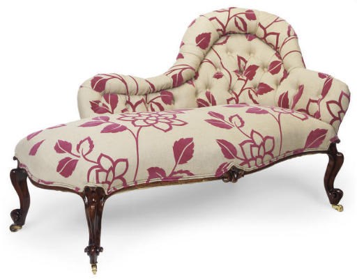 A VICTORIAN MAHOGANY CHAISE LONGUE