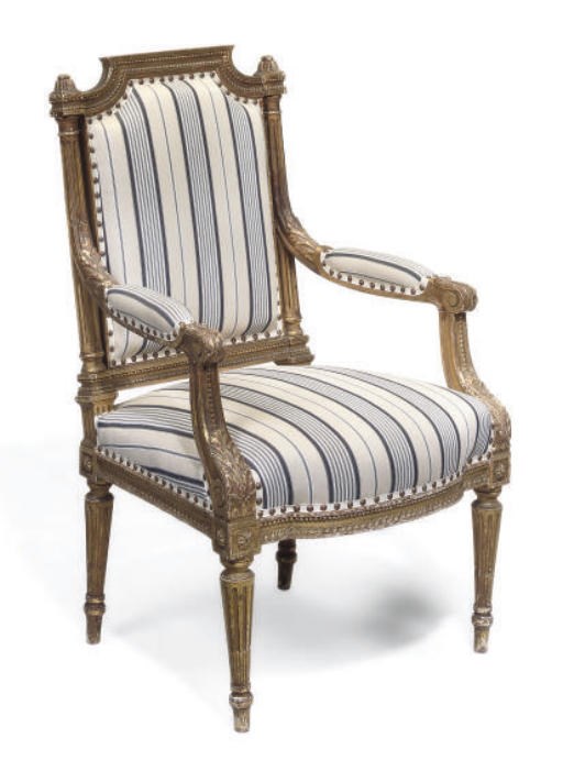 A FRENCH GILTWOOD FAUTEUIL