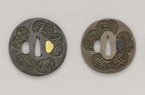 A Bushu School Daisho (Pair of Tsuba)