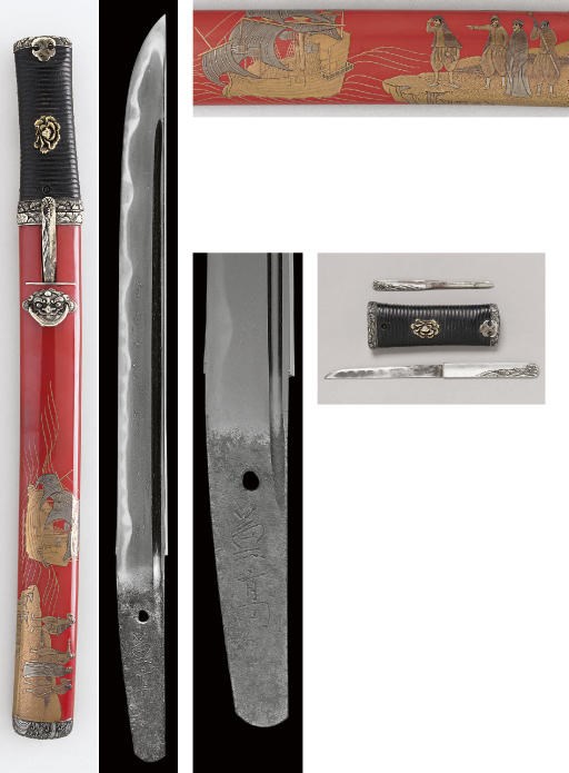 A Shinto Tanto in Mounts with a Nanban Design