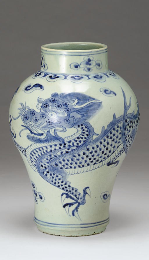 A Blue and White Porcelain Jar