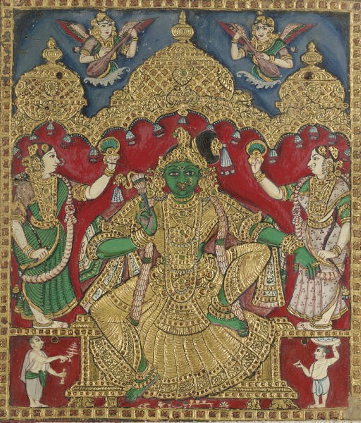 Krishna with attendants