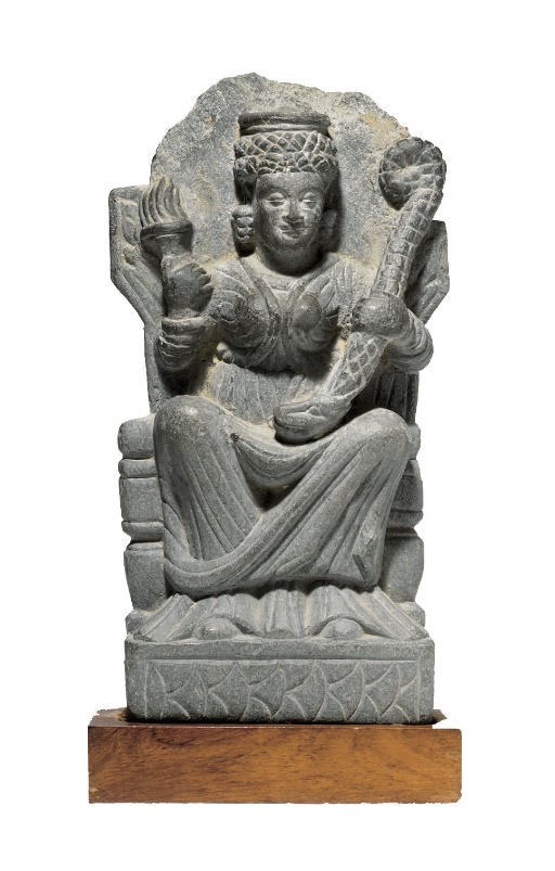 A gray schist figure of Hariti