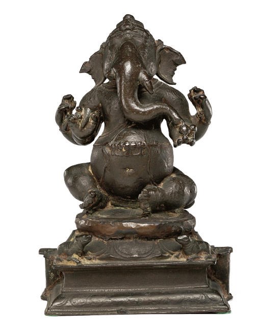A bronze figure of Ganesha