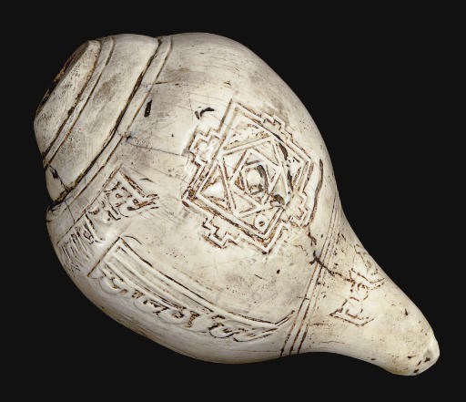 A ritual conch shell