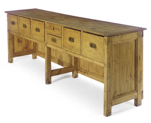 A PINE SIDEBOARD,