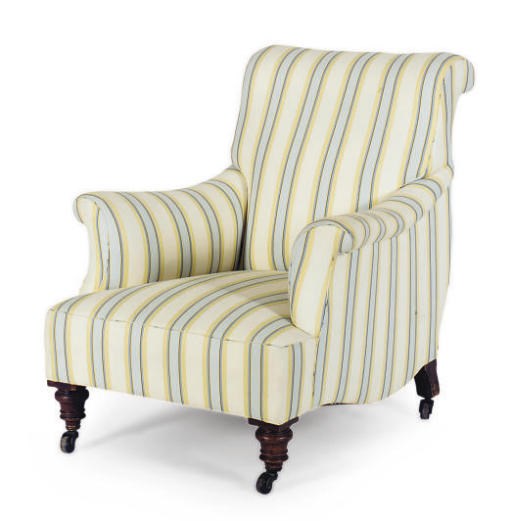 TWO UPHOLSTERED CLUB CHAIRS,