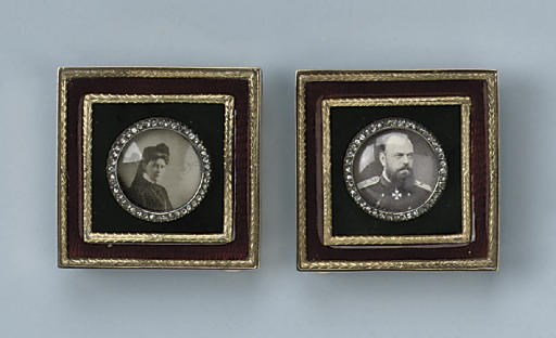 A PAIR OF RUSSIAN PHOTO FRAMES