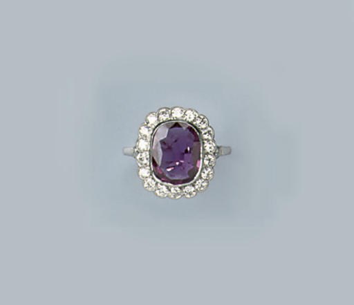A RUBY AND DIAMOND RING