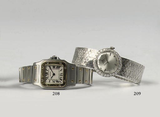 AN 18K WHITE GOLD AND DIAMOND WRISTWATCH, BY JAEGER-LECOULTRE