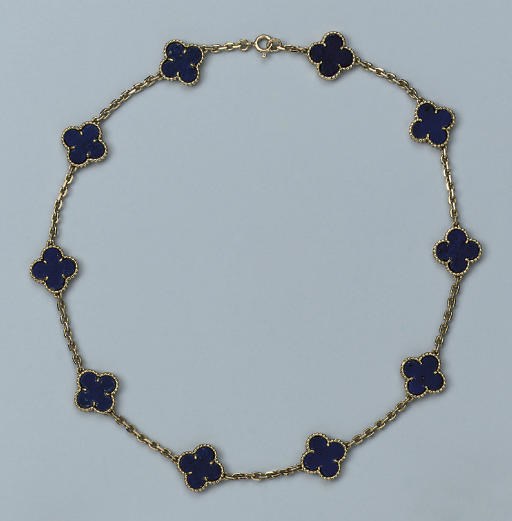 A LAPIS LAZULI NECKLACE, BY VAN CLEEF & ARPELS