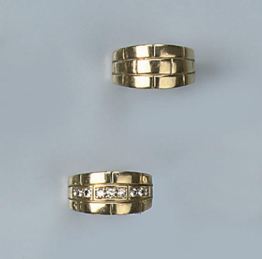 TWO GOLD RINGS, BY CARTIER