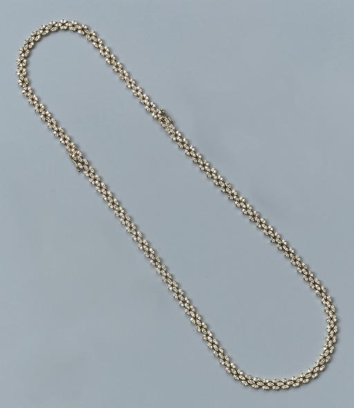 A DIAMOND NECKLACE AND BRACELET