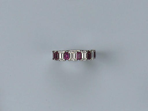 A RUBY AND DIAMOND RING