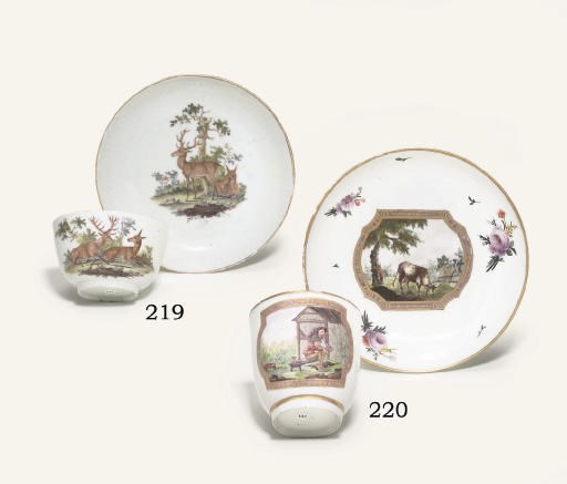 A STRASBOURG COFFEE-CUP AND SAUCER