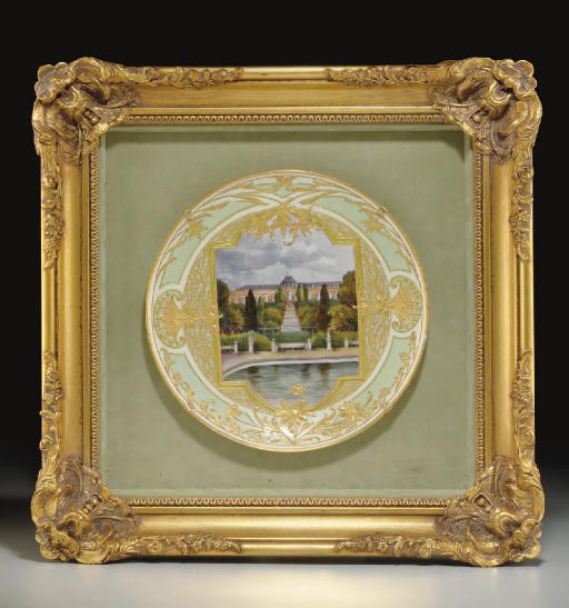 A BERLIN (K.P.M.) TOPOGRAPHICAL CABINET PLATE