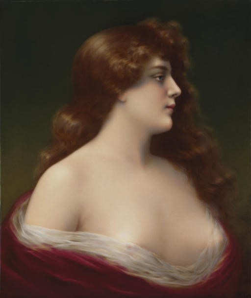 A BERLIN (K.P.M.) RECTANGULAR PLAQUE, ODALISQUE