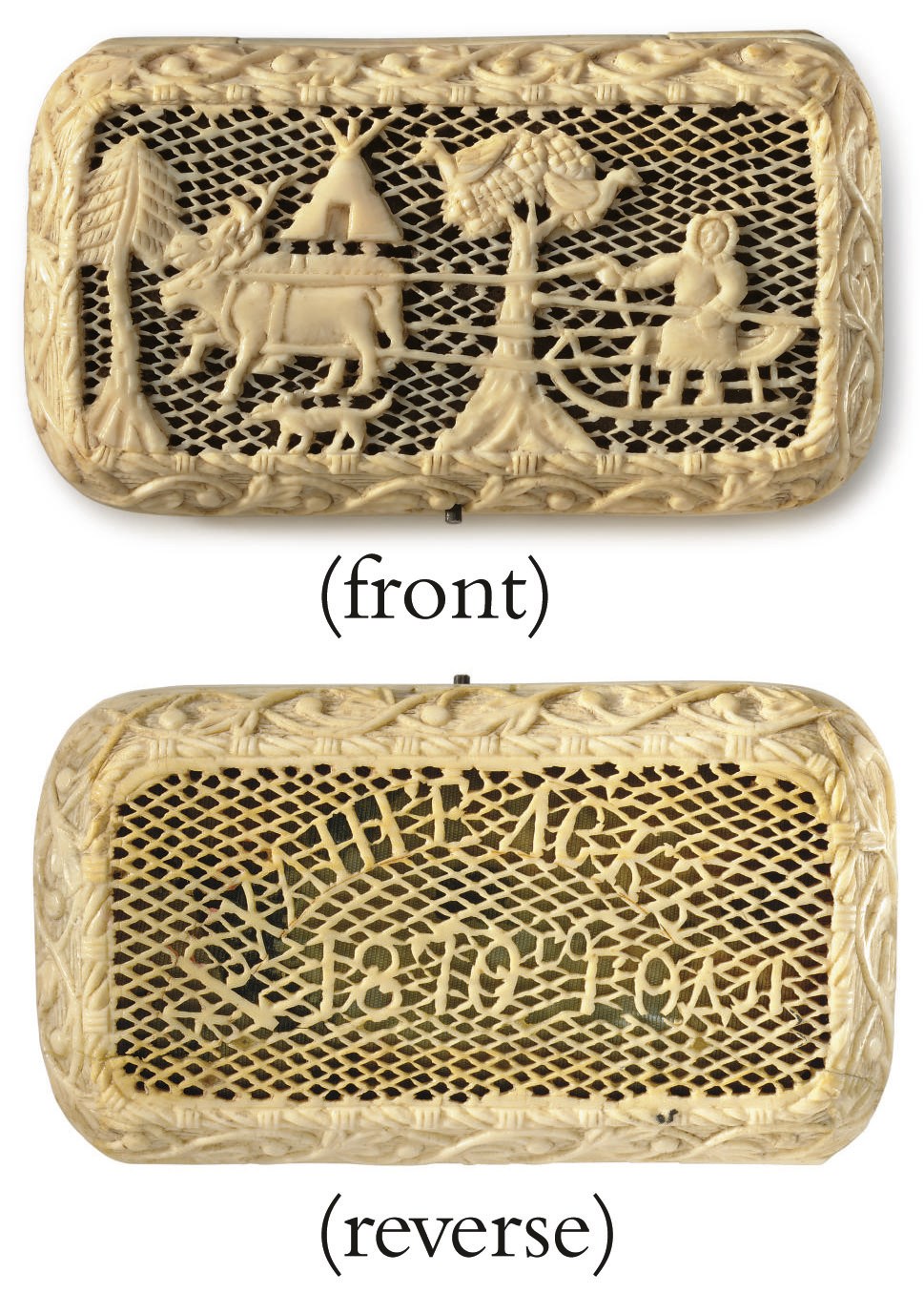 A Carved Ivory Cigarette Case