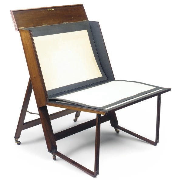 A LATE VICTORIAN WALNUT FOLIO STAND