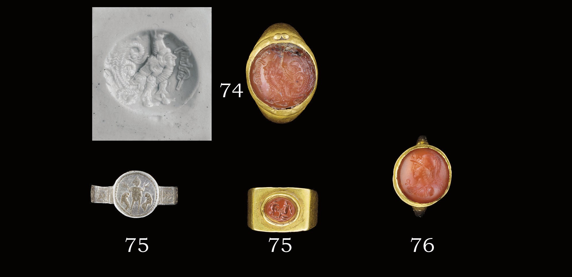A SASSANIAN CORNELIAN INTAGLIO IN GOLD RING