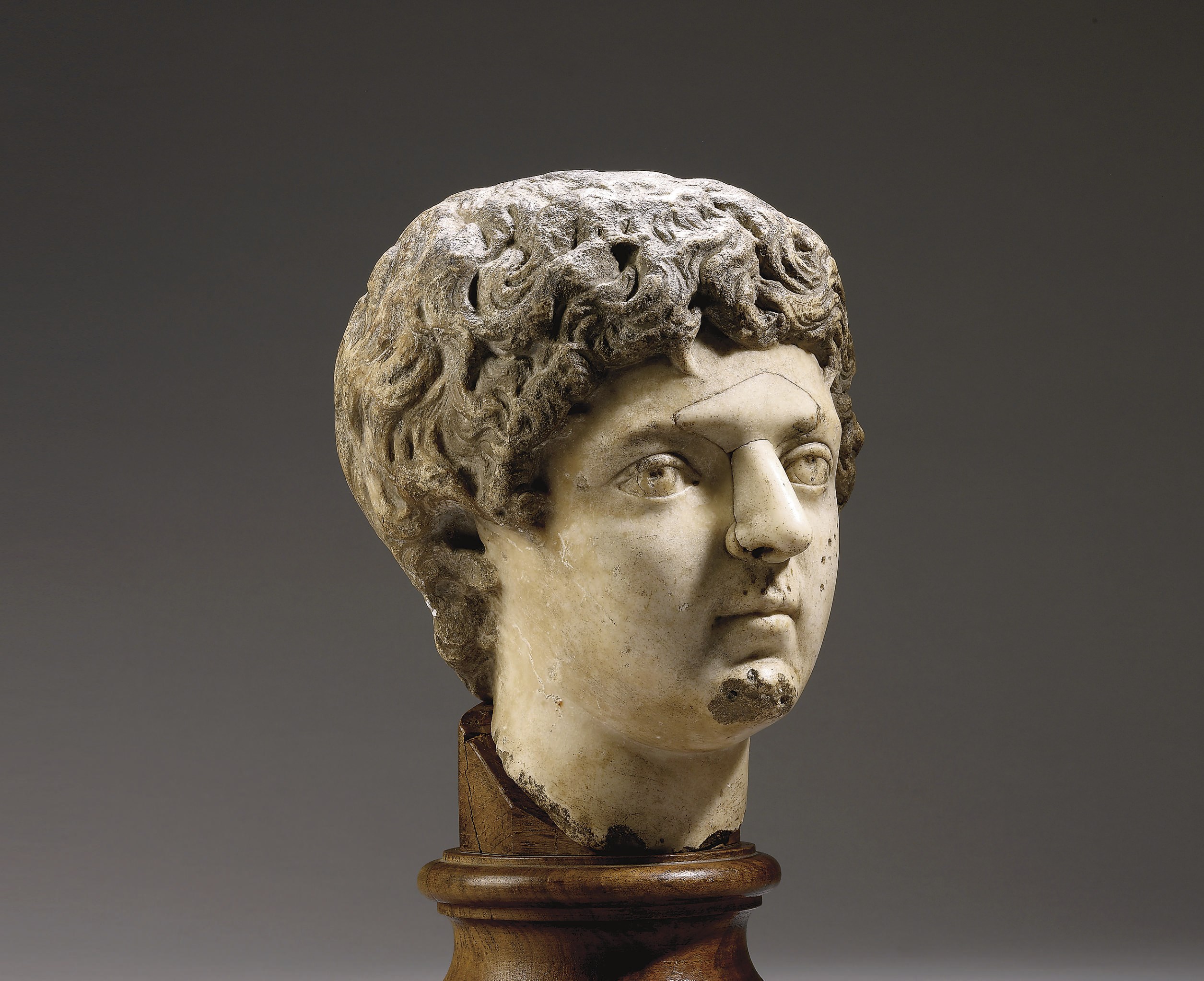 A ROMAN MARBLE PORTRAIT HEAD OF THE EMPEROR CARACALLA