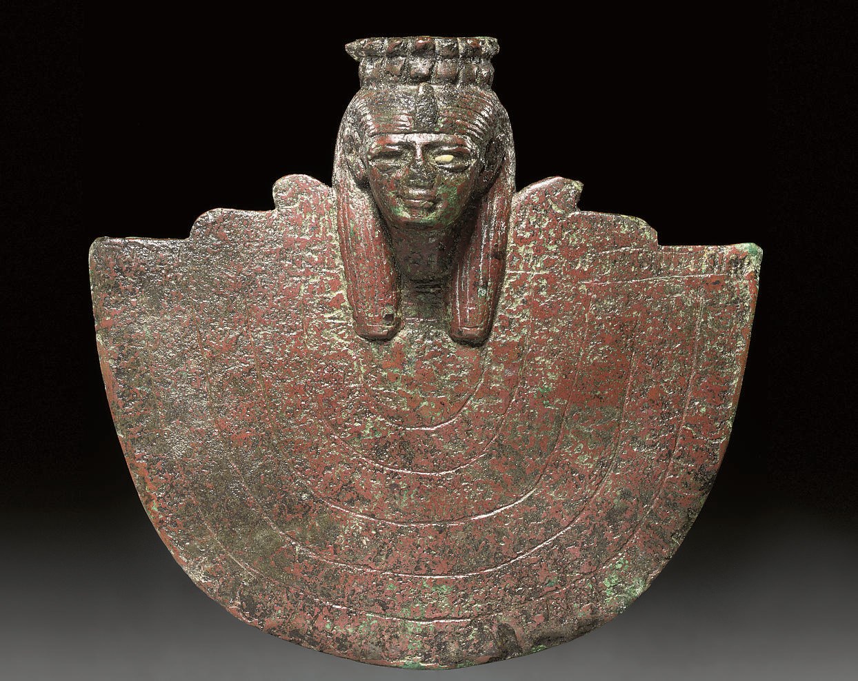 AN EGYPTIAN BRONZE AEGIS