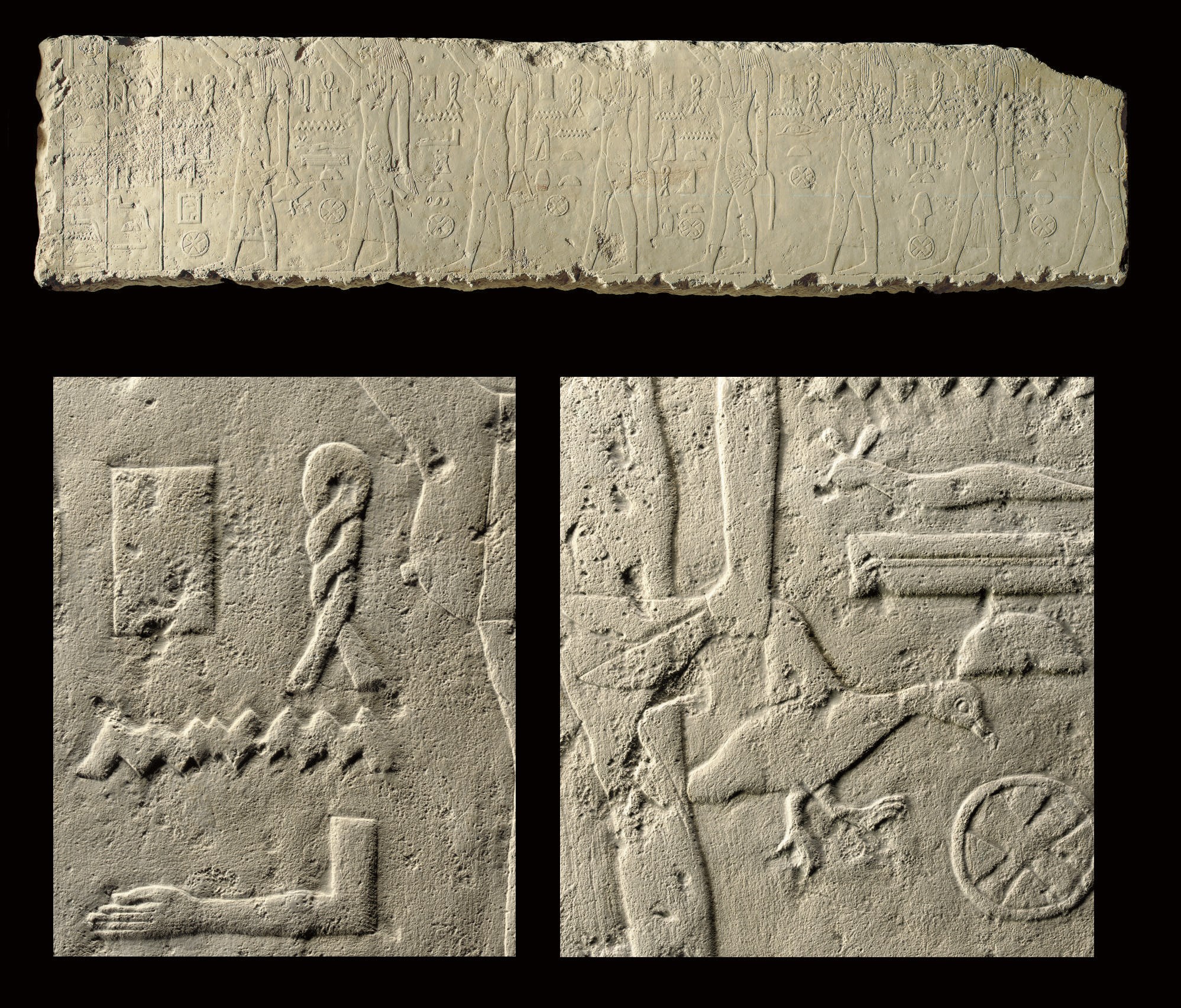 AN EGYPTIAN LIMESTONE RELIEF OF PEHENUKA