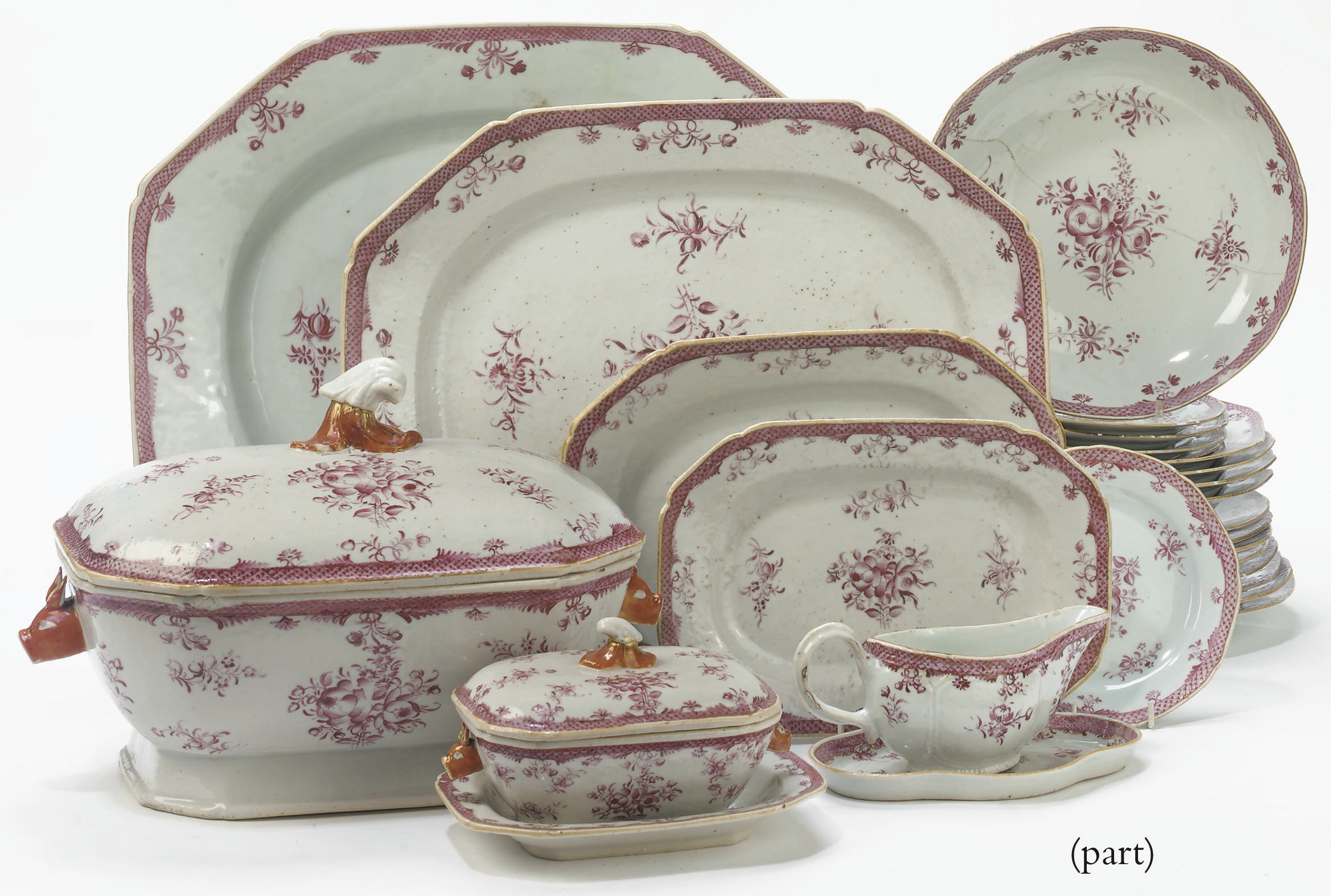 A Chinese export part dinner service